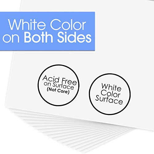 Golden State Art 12x12 White Backing Board, 10 Pack Backer Board for Print - size: 12x12