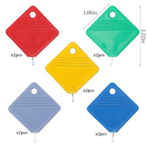 Needle Threader 10 Pack – Automatic Hand Sewing Needle Threader for Small Eye Needles, Easy Threading Tool