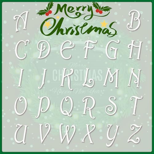 Christmas Wreath Sash with Embroidered Letter and Holly Design Fall Wreath Bow Monogram Letter Elegant Christmas Garland for Front Door Porch Or Fireplace Mantle (H) - color: H