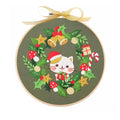 artcici Embroidery Kits Christmas Cute Cat Patterns for Beginners Adults, Full Range Embroidery Starter Kits Cross Stitch Needlework Supplies (Kitten) - color: Kitten