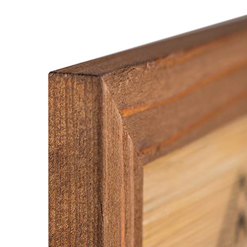 Rustic Wooden Square Picture Frames 8x8 - Set of 2-100% Natural Solid Eco Wood with Real Glass for Wall Mounting and Tabletop Photo Frame - Honey Brown - color: Honey Brown