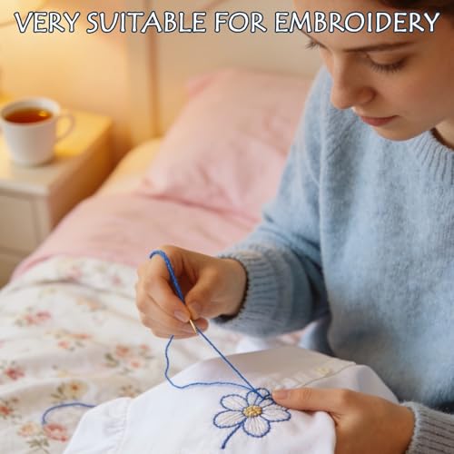 Blue Gradient Color Embroidery Floss - Cross Stitch Threads - Friendship Bracelets Floss - Crafts Floss - 14 Skeins Per Pack Embroidery Floss - color: Blue Gradient