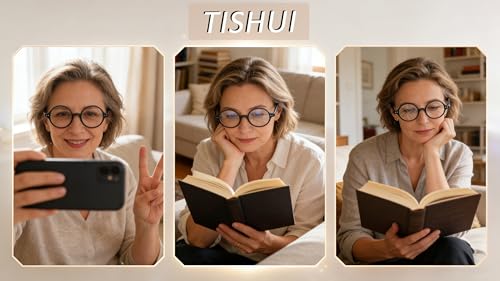 Round Reading Glasses for Women Men Blue Light Blocking Circular Readers Unisex Ultra Lightweight Circle Eyeglasses - color: 2 Pairs of Black Reading Glasses