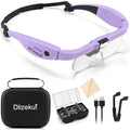 Dilzekui Magnifying Glasses w/Light,1.5X-5X Magnifying Glass Acrylic Lenses - color: Purple