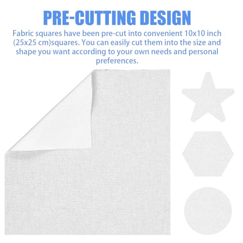 100 Pieces 10 x 10 Inches Cotton Fabric Squares Precut Quilting Fabric Bundles Solid Color Layer Quilt Material Embroidery Fabrics Cloth for DIY Craft Lover Sewing Embroidery Garment Patchwork Project