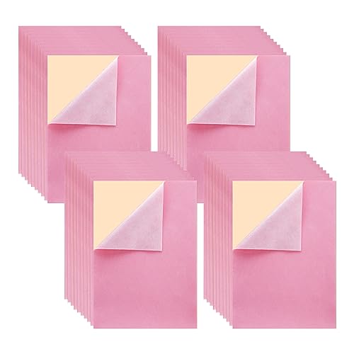 Mesheshe 40PCS Self Adhesive Felt, DIY Self Adhesive Fabric for Art & Crafts, Peel and Stick Felt for Drawer/Jewelry Box Felt Liner, A4 Size (8.3/inch x 11.8/inch, Pink) MSS23-XH-40PCSA4-Pink - color: Pink, size: 40PCS