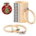 FEBSNOW 16Pcs 3 Inch Embroidery Hoops Adjustable Circle Cross Stitch Ring - style: 3 Inch