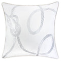 Embroidery White Velvet Throw Pillow Cover, Merry Christmas Series Gift Knot Luxury Soft Fuzzy Cozy Warm Slik Gift Square Couch Cushion Pillow Case 20 x 20 Inch, Cover Only - color: U5-gift Knot White