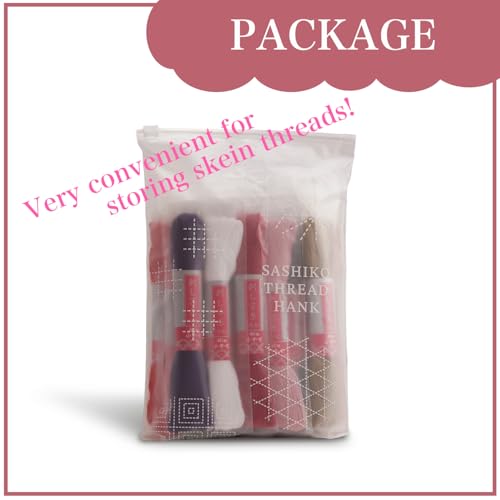 Daruma Sashiko Mini Skein Thread Set 100% Cotton Embroidery Floss for Hand Stitching and Crafts | Zipper Bag & 3 Bird Thread Cards | Made in Japan (23 Colors/Thick) - color: 23 Colors / Thick