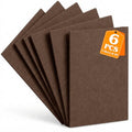 Brown Stiff Felt Sheets 2mm Thick for Crafts, 7.8" x 11.8" (6-Pack) - color: Brown