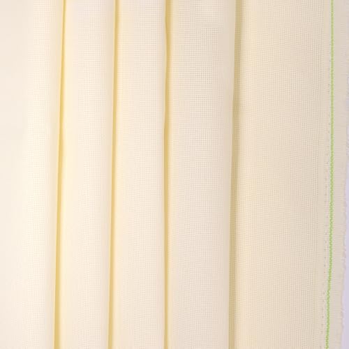 Caydo 59 x 39 Inch Beige Aida Cloth, 18 Count Classic Reserve Aida Cloth Large Size Cross Stitch Fabric for Needlework - color: Beige, size: 18 Count