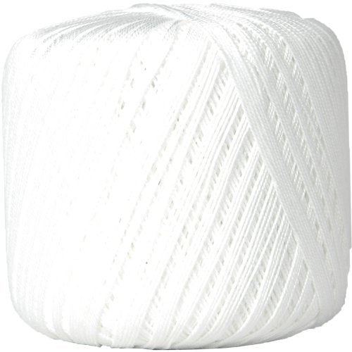 ThreadArt 100% Cotton Crochet Thread Size 10, White 1 - color: WHITE, size: SIZE 10 SINGLE