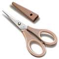 Beaditive Precision Craft Scissors - Ultra Sharp Stainless Steel Blades & Non-Slip TPR Handles - Adult & Kid Scrapbooking Scissors With Safety Cap For Home, Office, School (Milk Tea) - style: Milk Tea