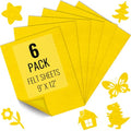IONTACH 9" X 12" Soft Felt Sheets 1.6mm Thick (6 Packs, Gold Yellow) - color: Gold Yellow