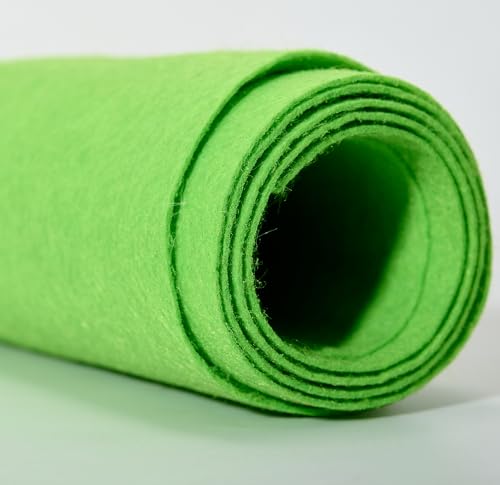 Soft Felt Fabric Sheets 1.6mm Thick Sewing Patwork Material Large Craft Felt Roll Fabric by The Yard (Light Green, 18"X 36" Inches) - color: Light Green, size: 18"X 36" Inches