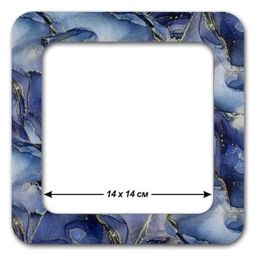 Magnetic Embroidery Hoop Big – 5.5"x5.5" Inner Size, Square Wooden Hoop for Plastic Canvas & Perforated Paper, Midnight Blue | FLMP‑014 - color: Midnight