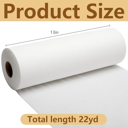 codree 13" x 22 Yd Extra Long Soft & Cozy Embroidery Stitch Cover - Washable Iron On Soft Touch Embroidery Backing - Prevent Scratchy Stitch Covering for Sewing