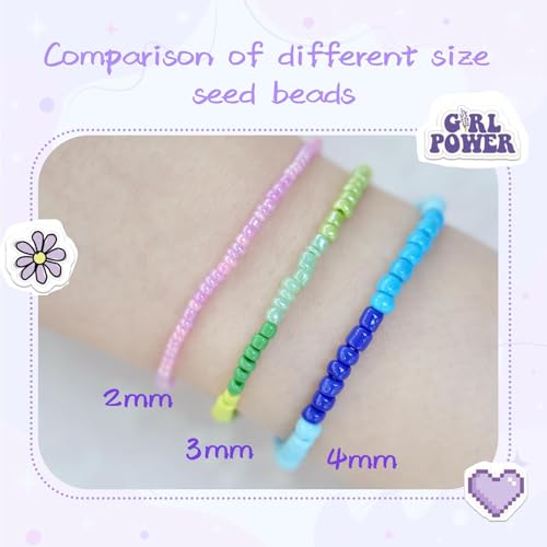 4500pcs 24 Color Seed Beads 4mm 6/0 Round Beads for Bracelet Making - color: 24 Colors
