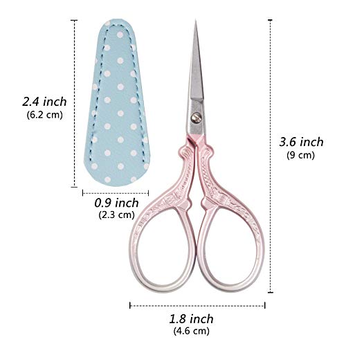 Embroidery Scissors Stainless Steel Sharp 3.6 inch Scissors - color: Pink Purple