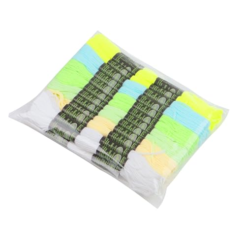 Glow in The Dark Embroidery Floss Glow Thread 24 Skeins(6 Colors*4) 8.75 Yards Per Skein for Embroidery Cross Stitch Friendship Bracelet DIY Handmade - color: 24 Skeins(6 Colors*4 Skeins)
