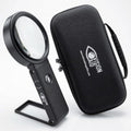30X 10X Hands-Free Magnifying Glass with Stand, USB Rechargeable LED Light, Storage Case | Handheld Magnifier for Reading - size: USB Rechargeable - Deluxe Edition