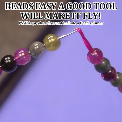 Beading Needles for Jewelry Making 7 Pcs Bead Needle, Bead Threader Silver Beading Supplies Suitable for Bracelets, Necklaces and DIY (with Tongue Crochet Needle*2)