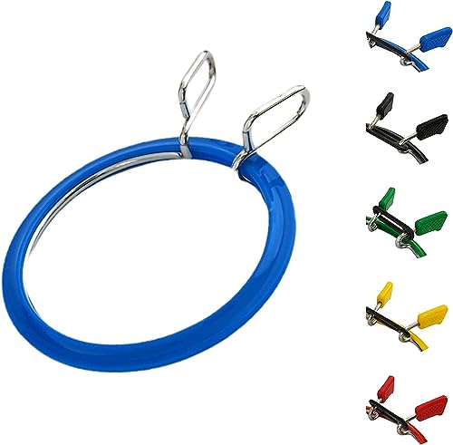 Nurge Metal Embroidery Hoops - Premium Spring Tension Embroidery Hoop for Cross Stitch - Durable Ring with Quick Release Safety Clip - Ideal for Crafters,Beginners & Professionals - Blue - Small - color: Blue, size: Small