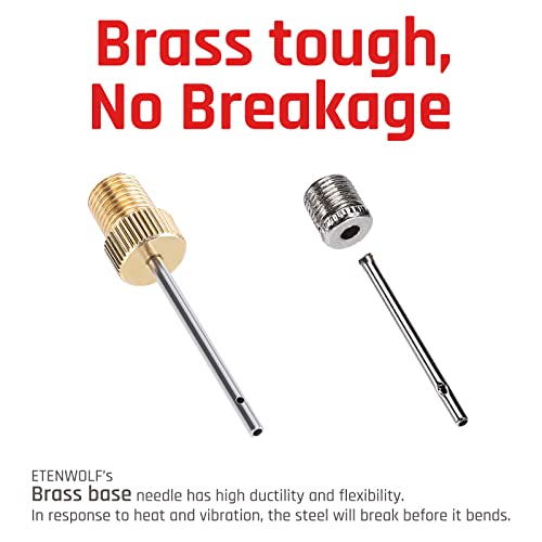 ETENWOLF Brass Ball Pump Needles with Storage Case