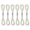 PATIKIL 6 Skeins Embroidery Floss, Metallic Embroidery Thread Nylon Threads Bracelets String for Cross-Stitch Hand Embroidery, Silver Tone - color: Silver Tone