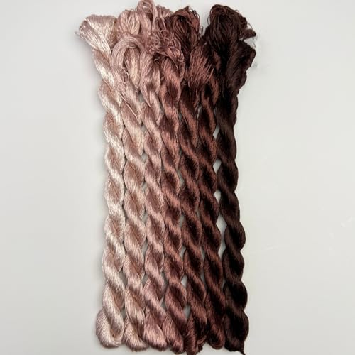 100% Mulberry Silk Embroidery Thread 7 Colors 110m Each (55) - color: C55