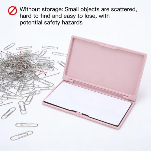 HEEPDD Magnetic Needle Storage Case, Pink Rectangle Needle Keeper