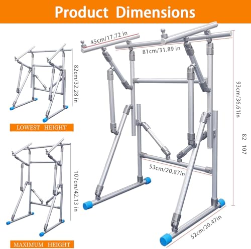 Couple Embroidery Art Cross-Stitch Stand Embroidery Frame Stand Aluminum Alloy Embroidery Frame Stand Adjustable Cross-Stitch Stand Suitable for Embroidery and Sewing (Floor-Standing) - style: Floor-Standing