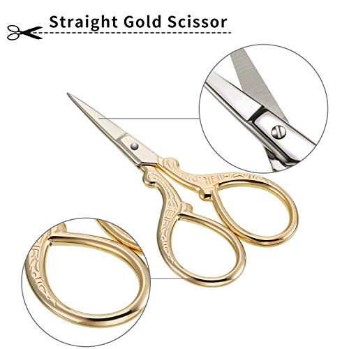 Honoson 5 Pcs Embroidery Scissors Stainless Steel Stork Design 3.6 Inch
