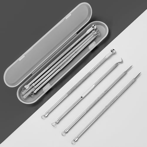 8 PACK Glass Nail File & Acne Needle Organizer Case, Clear Storage Box for Nail Tools & Blackhead Extractor Tools