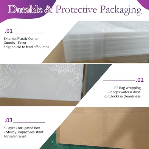 4Pack 24"x36" Self Adhesive Poster Board, 0.23 Inch Thick Foam Core Board with Self-Adhesive, Free Mounting Poster Boards, Large White Display Boards for Crafts, Art, Display