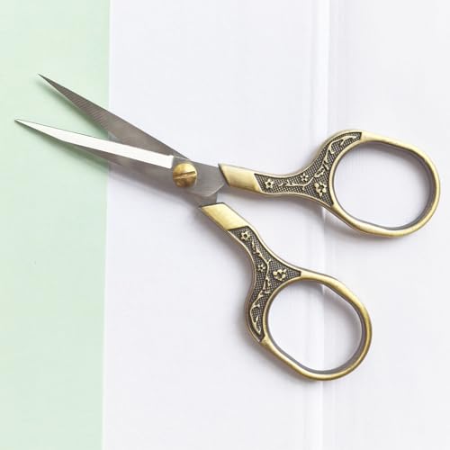 2 Pack Embroidery Scissors Small Sewing Scissors with Premium Leather Cover