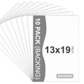 10 Pack Backing Boards, 13x19 Acid-Free Uncut White Mat Boards - size: 13X19