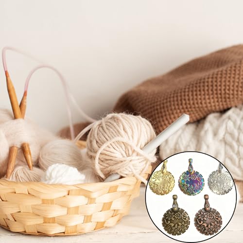 5 Pcs Yarn Cutter Pendants, Metal Thread Cutter