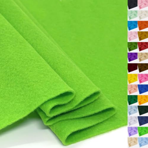 Apple Green Felt Fabric 36" X 36" 1.6mm Thick Soft Square Felt Sheet - color: Apple Green