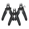 3 Packs 3. 5 Inch Wire Cutters Mini Soft Wire Snips Nippers Micro Cutter with Lock Flush Diagonal Cutting Pliers Small Flush Cut Pliers Jewelers Tools for Electronic(Black) - color: Black