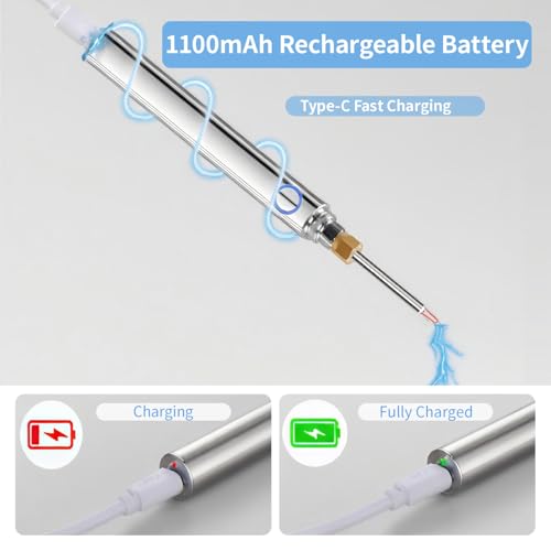 Gordepy Rechargeable Thread Zapper Tool USB-C Fast Charging Silver - color: Silver