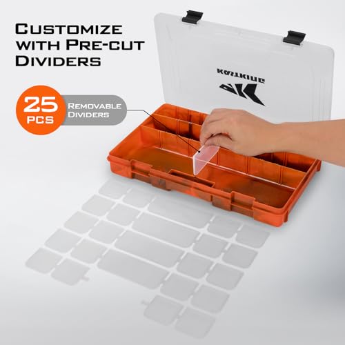 KastKing Utility Tackle Boxes, 3600 and 3700 Fishing Tackle Trays - color: Orange Camouflage, size: 3700(4Pack)