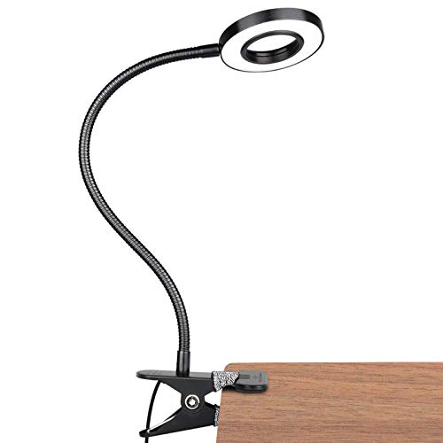 Glorious-LITE Clip on Light 36 LED Eye Caring Reading Light for Bed Black - color: Black