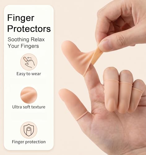 16Pcs Thumb Covers, Silicone Thumb Protector Covers Finger Cots for Wounds