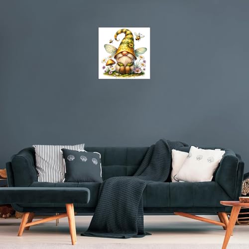 Gnome Stamped Cross Stitch Kits for Adults Beginner, Flowers bee Counted Cross Stitch Kits Printed Stitching Cute Patterns Dimensions Needlepoint Art Crafts Embroidery Kits for Adults - color: Cross Stitch-1222-2