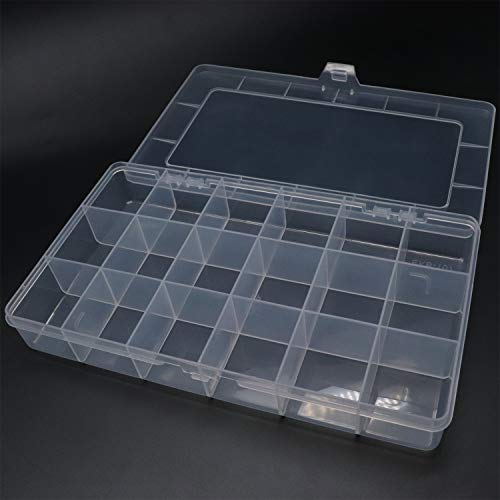 Xiaoyztan Bead Organizer 18 Grids Tackle Box 8x4.7x1.3in for Beads 2 Pack - size: 8.0x4.7x1.3 in