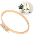 Oval Embroidery Hoop Horizontal Oval Wide Embroidered Wooden Handicraft 2Pcs Cross Stitch Frame Ring Oval Embroidery Hoop Wreath Wooden Loop Oval Thick Sewing Tools Framing Hoop Stitchery Hoop