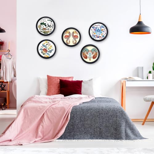 COHEALI 9.05 inch Circular Photo Frame for Embroidery Display Cross Stitch Frame Embroidery Hoop Stand Decorative Home Craft Holder for Shelf Decor and Gift Giving