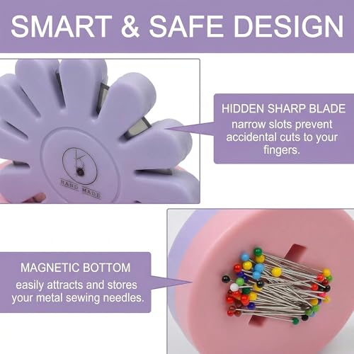 Gblckadof Thread Cutter 12 Positions Flower Purple