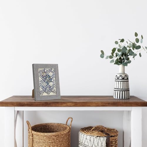 CORE ART 5x7 Picture Frame, Solid Wood Rustic Dark Gray - color: Dark Grey, size: 5x7 - 1 pack